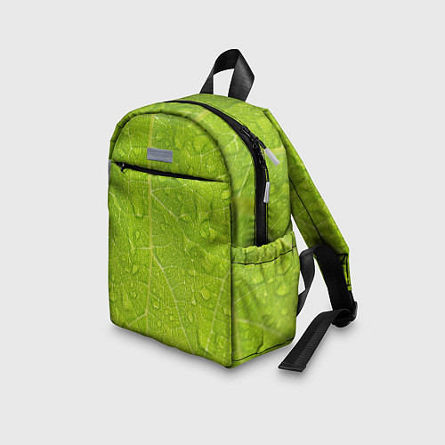 Детский рюкзак Листок с росой / 3D-принт – фото 3
