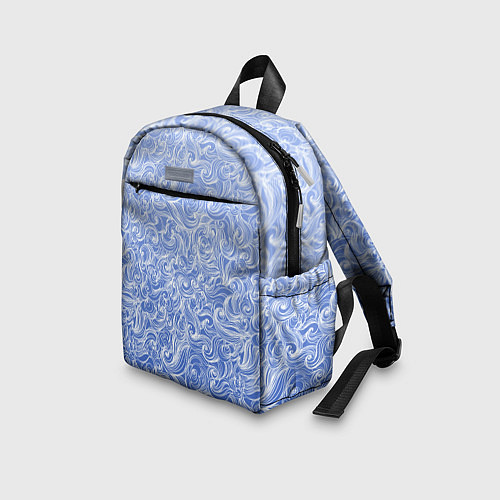 Детский рюкзак Волны на голубом фоне / 3D-принт – фото 3