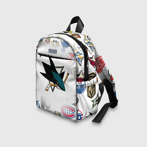 Детский рюкзак San Jose Sharks NHL teams pattern / 3D-принт – фото 3