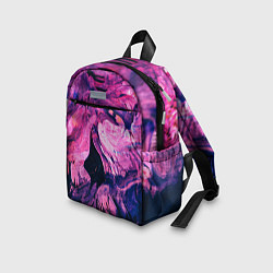 Детский рюкзак Розовый разводы жидкость цвета, цвет: 3D-принт — фото 2