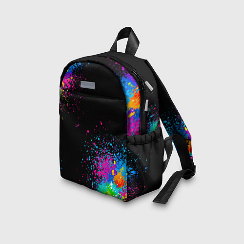 Детский рюкзак Брызги красок / 3D-принт – фото 3