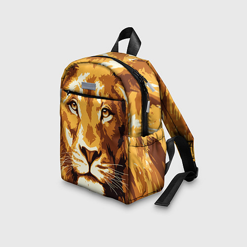Детский рюкзак Взгляд льва / 3D-принт – фото 3