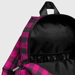 Детский рюкзак Розовая клетка, цвет: 3D-принт — фото 2