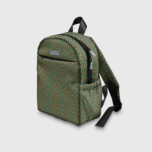 Детский рюкзак Зеленые круги / 3D-принт – фото 3