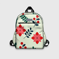 Детский рюкзак Цветы, ягоды, листья, цвет: 3D-принт