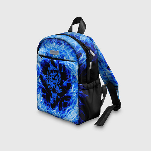 Детский рюкзак Лев в синем пламени / 3D-принт – фото 3