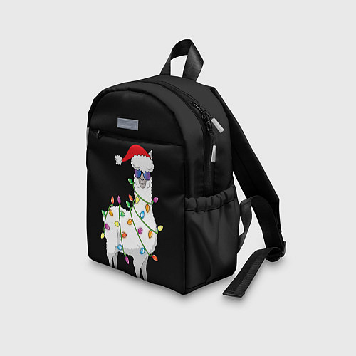 Детский рюкзак Рождественская Лама / 3D-принт – фото 3