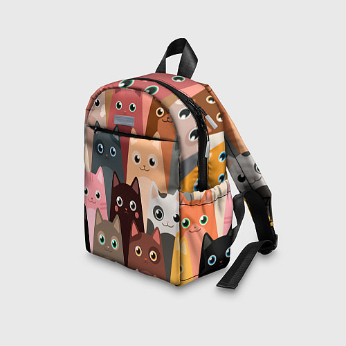 Детский рюкзак Котики мультяшные / 3D-принт – фото 3