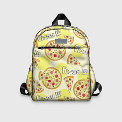 Детский рюкзак Узор - Пицца на желтом