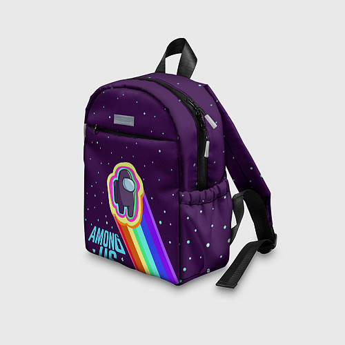Детский рюкзак AMONG US neon rainbow / 3D-принт – фото 3