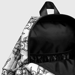 Детский рюкзак DEMON BLACKWHITE, цвет: 3D-принт — фото 2