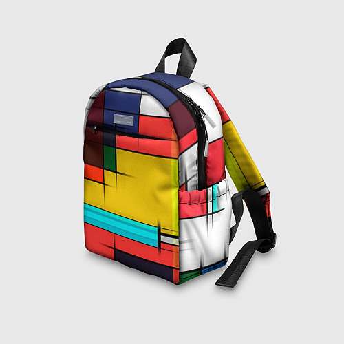 Детский рюкзак Абстрактные фигуры цвета / 3D-принт – фото 3