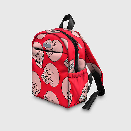 Детский рюкзак Розовые Черепа / 3D-принт – фото 3