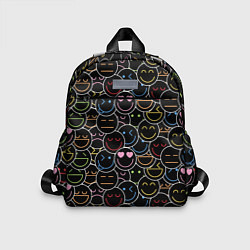 Детский рюкзак SLAVA MARLOW - Неоновые смайлы, цвет: 3D-принт