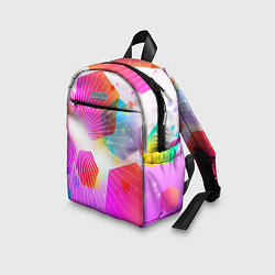 Детский рюкзак Шечтиугольники яркие, цвет: 3D-принт — фото 2