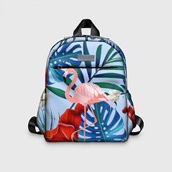 Детский рюкзак Фламинго в папоротнике