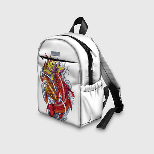 Детский рюкзак Японские Карпы Иероглифы / 3D-принт – фото 3