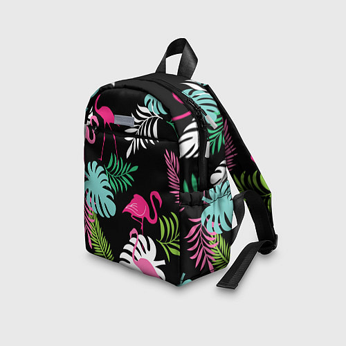 Детский рюкзак Фламинго с цветами / 3D-принт – фото 3