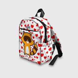 Детский рюкзак Енот в сердечках, цвет: 3D-принт — фото 2