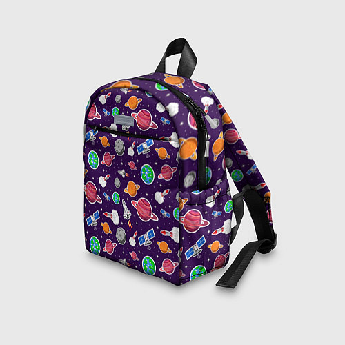 Детский рюкзак Корабли, планеты и спутники / 3D-принт – фото 3