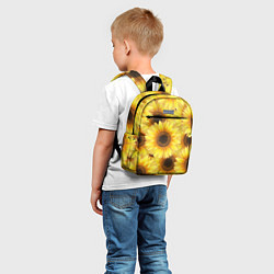 Детский рюкзак Подсолнухи в поле, цвет: 3D-принт — фото 2