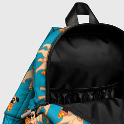 Детский рюкзак Мопсы с пиццей, цвет: 3D-принт — фото 2