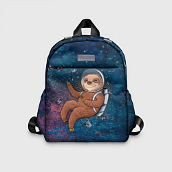 Детский рюкзак Милый ленивец в космосе, цвет: 3D-принт