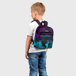 Детский рюкзак GENSHIN IMPACT НЕОНОВЫЙ ОГОНЬ, цвет: 3D-принт — фото 2