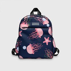 Детский рюкзак Розовые медузы, цвет: 3D-принт