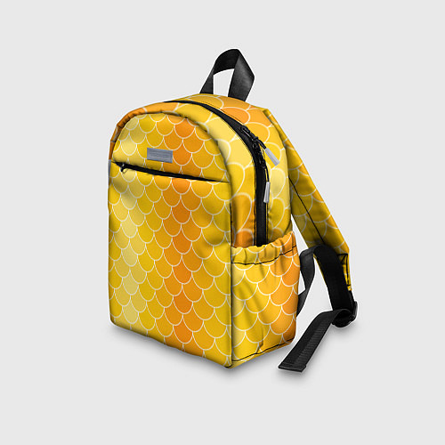 Детский рюкзак Желтая чешуя / 3D-принт – фото 3