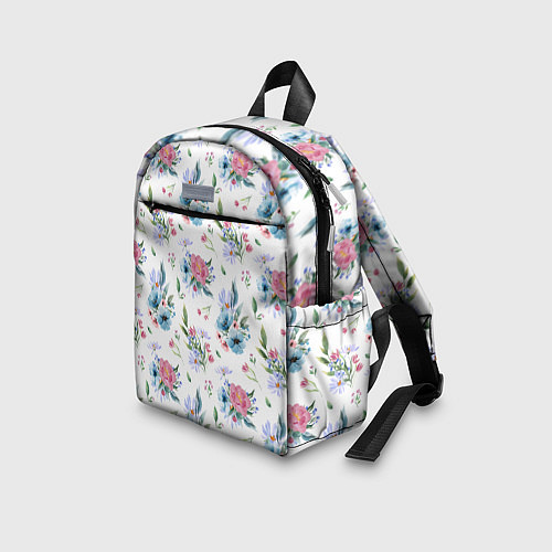 Детский рюкзак Весенние акварельные цветы / 3D-принт – фото 3