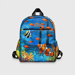 Детский рюкзак На глубине Рыбки Пляжная, цвет: 3D-принт