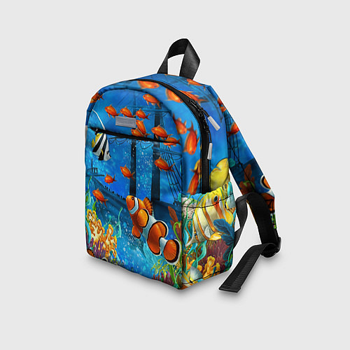 Детский рюкзак На глубине Рыбки Пляжная / 3D-принт – фото 3