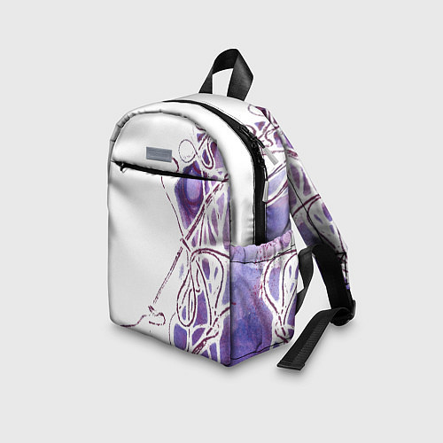 Детский рюкзак Фиолетовые нити / 3D-принт – фото 3