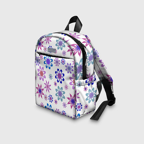 Детский рюкзак Паттерн цветы / 3D-принт – фото 3