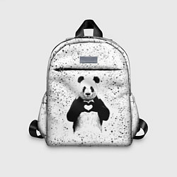 Детский рюкзак Панда Любовь Сердце Брызги, цвет: 3D-принт