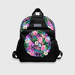 Детский рюкзак Цветы в круге, цвет: 3D-принт