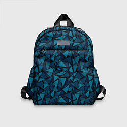 Детский рюкзак Синий полигональный паттерн, цвет: 3D-принт