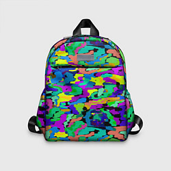 Детский рюкзак Камуфляж в ярких тонах, цвет: 3D-принт