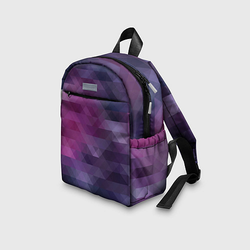 Детский рюкзак Фиолетово-бордовый узор / 3D-принт – фото 3