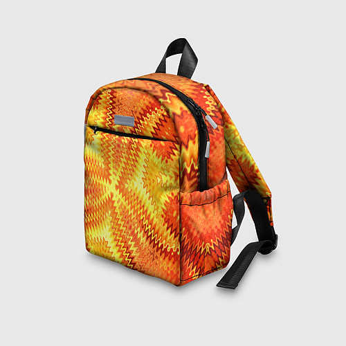 Детский рюкзак Желто-оранжевая абстракция / 3D-принт – фото 3