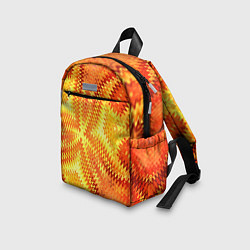 Детский рюкзак Желто-оранжевая абстракция, цвет: 3D-принт — фото 2