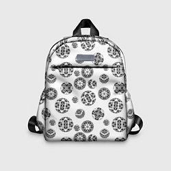 Детский рюкзак Черно-белый геометрический узор, цвет: 3D-принт