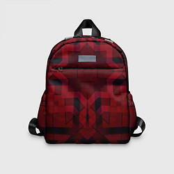 Детский рюкзак Темно-красный геометрический, цвет: 3D-принт