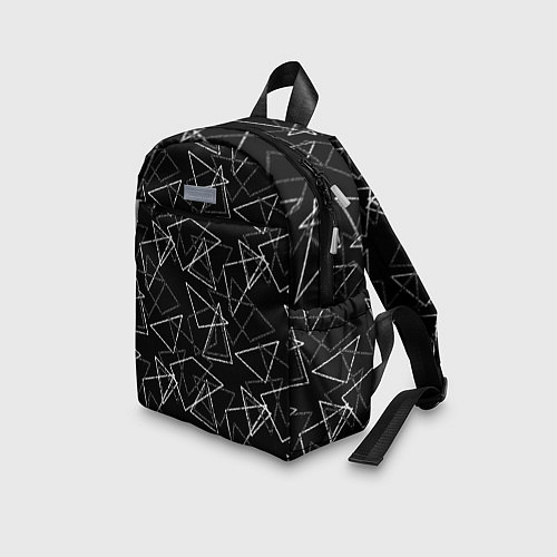 Детский рюкзак Черно-белый геометрический / 3D-принт – фото 3