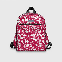 Детский рюкзак Бело-красный цветочный