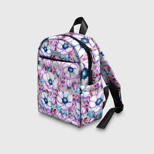 Детский рюкзак Анемоны - цветочный ковер / 3D-принт – фото 3