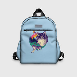 Детский рюкзак Волк единорог, цвет: 3D-принт