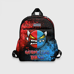 Детский рюкзак Geometry Dash Red Blue, цвет: 3D-принт