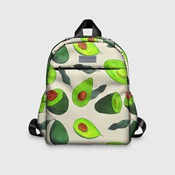 Детский рюкзак Авокадо - фруктовый паттерн, цвет: 3D-принт